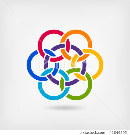 seven interlocked circles in rainbow colors seven interlocked circles in rainbow colors 41844295