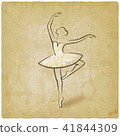 sketch ballet posture. dancing studio symbol  41844309