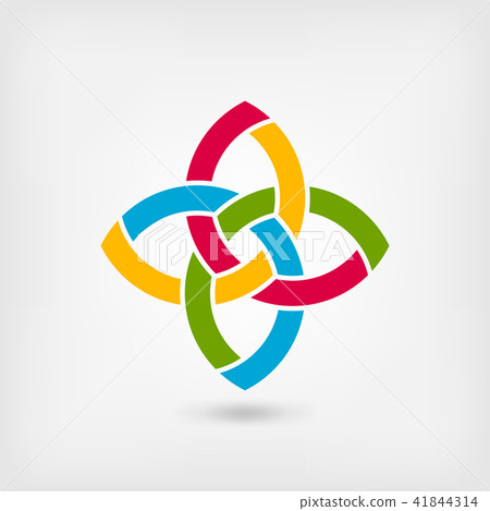 multicolor abstract intertwining symbol 41844314