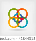 five interlocked circles in gradient colors 41844318
