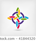 abstract twisted symbol in rainbow colors 41844320
