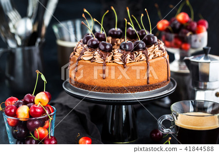 Delicious homemade chocolate cheesecake Delicious homemade chocolate cheesecake 41844588