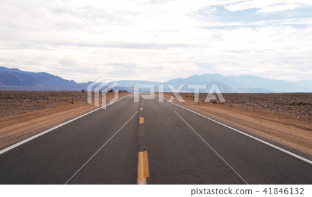 Death Valley highway to the mountains Death Valley highway to the mountains 41846132