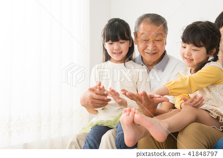 Senior couple grandchild family image 41848797