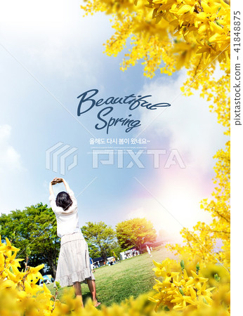 Spring poster design 3D graphic 006 Spring poster design 3D graphic 006 41848875