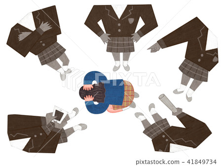 Vector -  all acts of violence illustration. different domestic violence situations on white background. 001 41849734