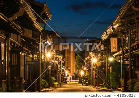 Hida Takayama old townscape night view 41850828