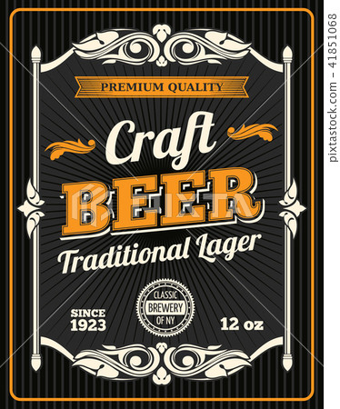 Vector craft beer premium quality poster 41851068