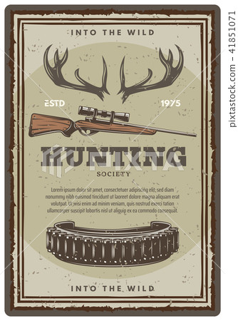 Vector hunting club open season sketch poster 41851071