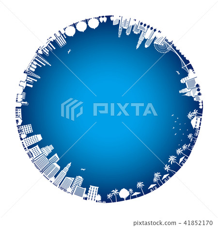 Illustration of Townscape Earth Illustration of Townscape Earth 41852170