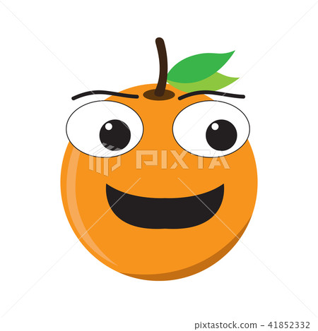 Isolated happy orange emote Isolated happy orange emote 41852332