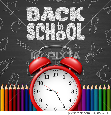 Back to school background with doodle elements on  41853201