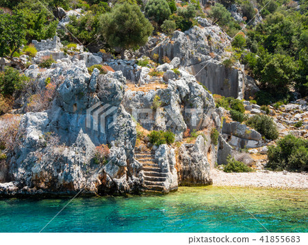 Ruins of Sunken city on Kekova, Turkey. 41855683