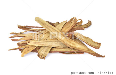 Slice Licorice roots on white background Slice Licorice roots on white background 41856153