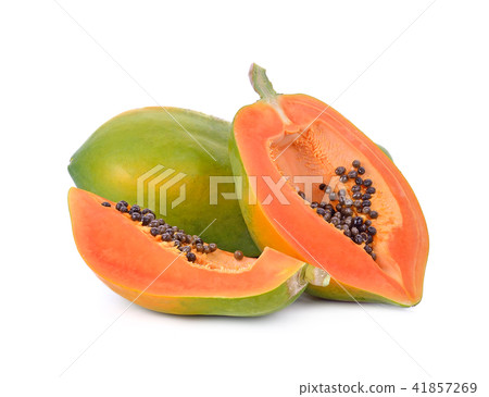 papaya isolated on a white background papaya isolated on a white background 41857269