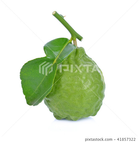 Kaffir lime isolated on white background. 41857322