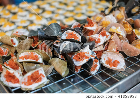 Thai crispy pancake, Thai style dessert. Thai crispy pancake, Thai style dessert. 41858958