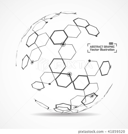 Global network connection. World map point 41859320