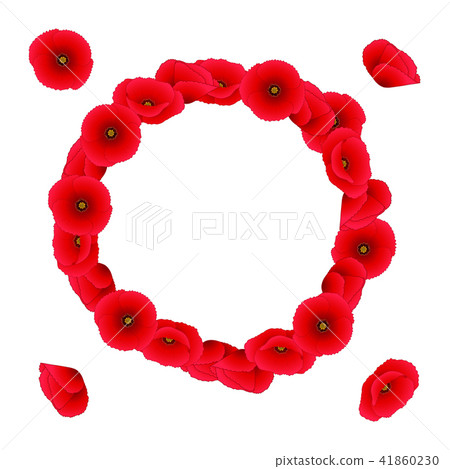 Red Corn Poppy Wreath Red Corn Poppy Wreath 41860230