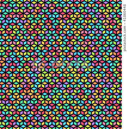 Seamless Bright Cube Pattern Seamless Bright Cube Pattern 41860448