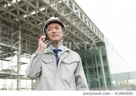 Businessman Construction site Outdoor construction business image 41860880