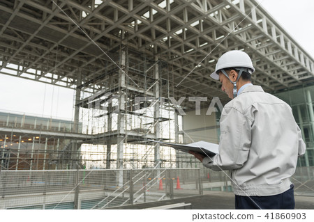 Businessman Construction site Outdoor construction business image Businessman Construction site Outdoor construction business image 41860903