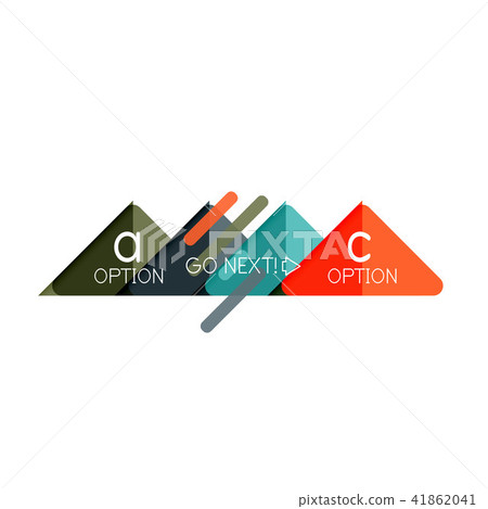 Triangle data visualization design, option infographic layout 41862041