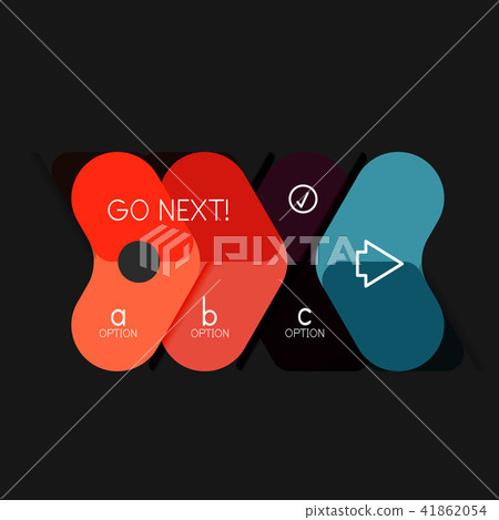 Flat design geometric infographics, arrow shape vector sticker or label, price tags, offer promotion Flat design geometric infographics, arrow shape vector sticker or label, price tags, offer promotion 41862054