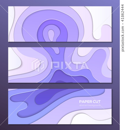 Purple abstract layout - set of modern colorful vector posters 41862444