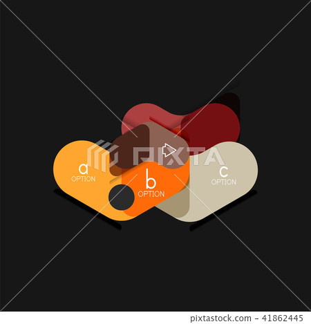 Flat design geometric infographics, arrow shape vector sticker or label, price tags, offer promotion 41862445