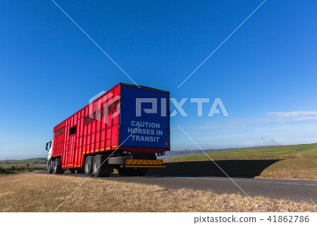 Horses Transit Truck Road Horses Transit Truck Road 41862786