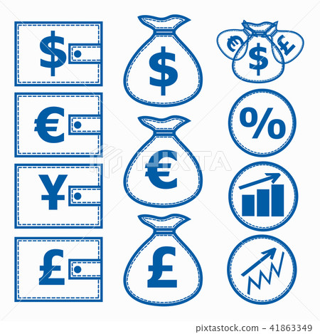 Financial Symbols. Illustration. Financial Symbols. Illustration. 41863349