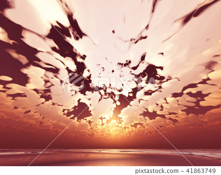 Wind and clouds with the sea 41863749