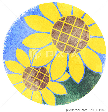 Summer icon Sunflower - Stock Illustration [41864482] - PIXTA