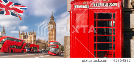 London symbols with BIG BEN in England, UK 41864882