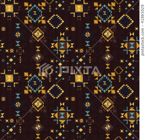 Geometric ethnic seamless pattern. Geometric ethnic seamless pattern. 41865029