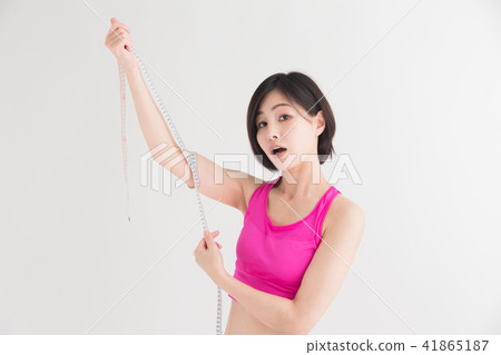 Exercise · female · white back Exercise · female · white back 41865187