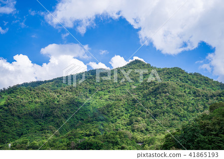 山景 藍天 白雲 山 景色 晴空 Blue sky and mountain 青空 雲 空 山 41865193