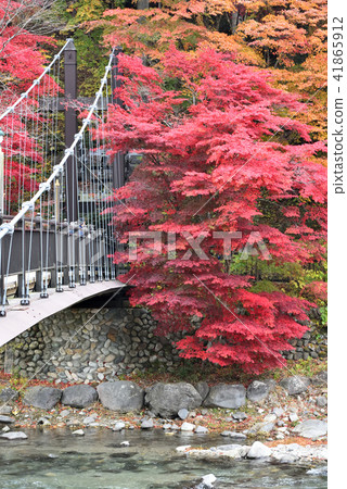 鹽原溫泉猩紅色懸索橋 鹽原溫泉猩紅色懸索橋 41865912