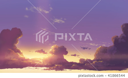 日落和冰雲 41866544