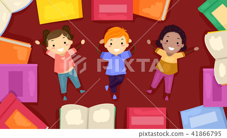 Stickman Kids Book Lie Down Illustration Stickman Kids Book Lie Down Illustration 41866795