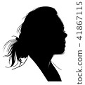 Woman silhouette on a white background 41867115