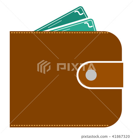 vector money wallet illustration with dollar... - Stock Illustration ...