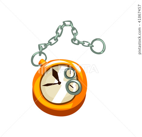 Steampunk pocket watch, antique mechanical device or mechanism vector Illustration on a white 41867457