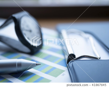 Business image · graph · binder · clock 41867845