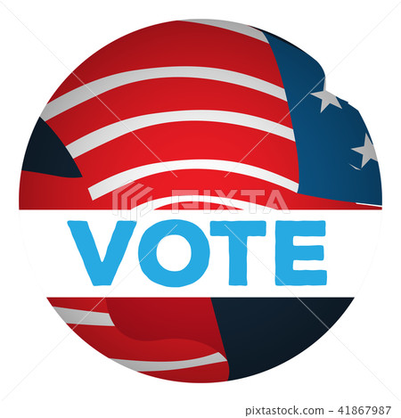 Isolated american campaign button 41867987
