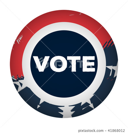 Isolated american campaign button Isolated american campaign button 41868012