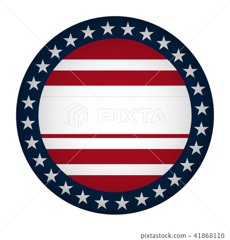 Isaolated empty american campaign button 41868110