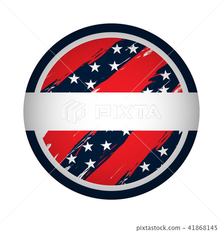 Isaolated empty american campaign button Isaolated empty american campaign button 41868145