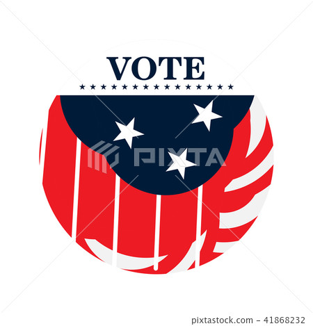 Isolated american campaign button Isolated american campaign button 41868232